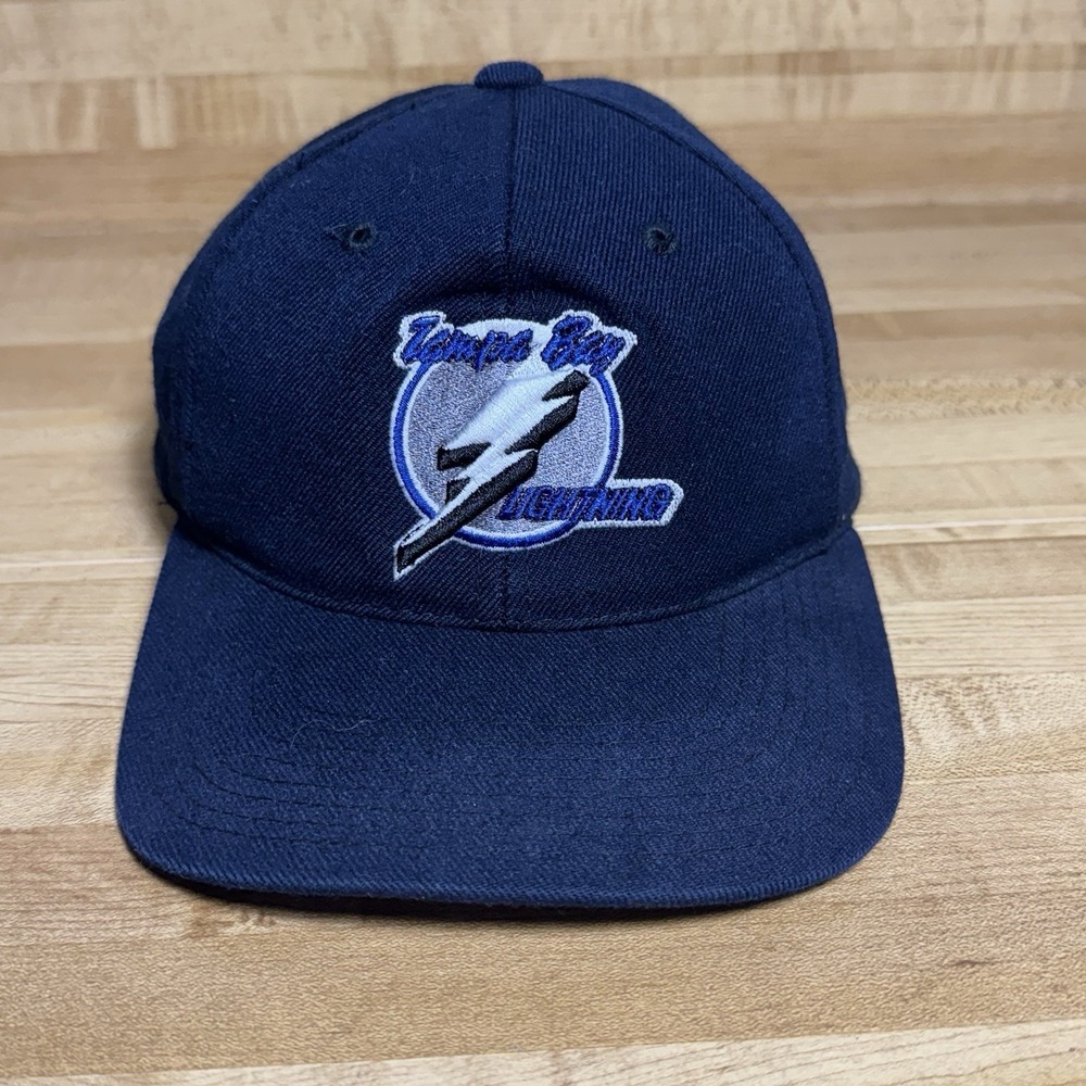 Vintage NHL Tampa Bay Lightning Sports Specialties SnapBack Hat 90's Navy Blue